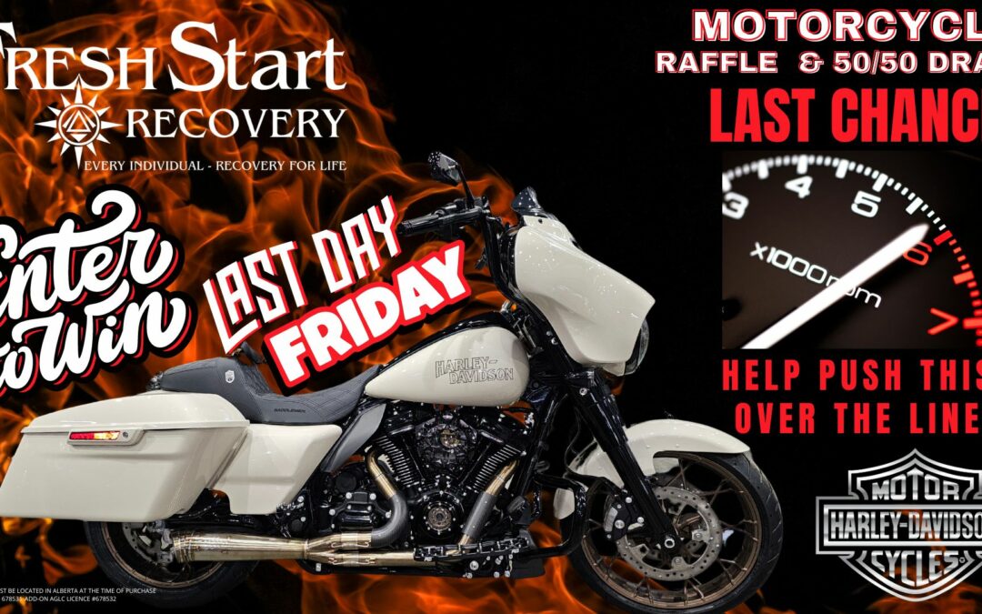 Friends, Family, Alumni, and Community, Friday at midnight is your last chance to purchase motorcycle raffle and 50/50 tickets for our draw on Saturday!